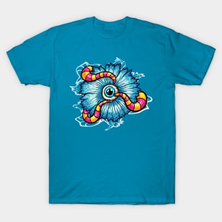 Eyeball Flower Tentacles Rockabilly Tattoo Cartoon Style Eye T-Shirt